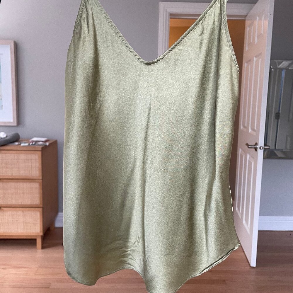 Reformation Teddy Silk Top